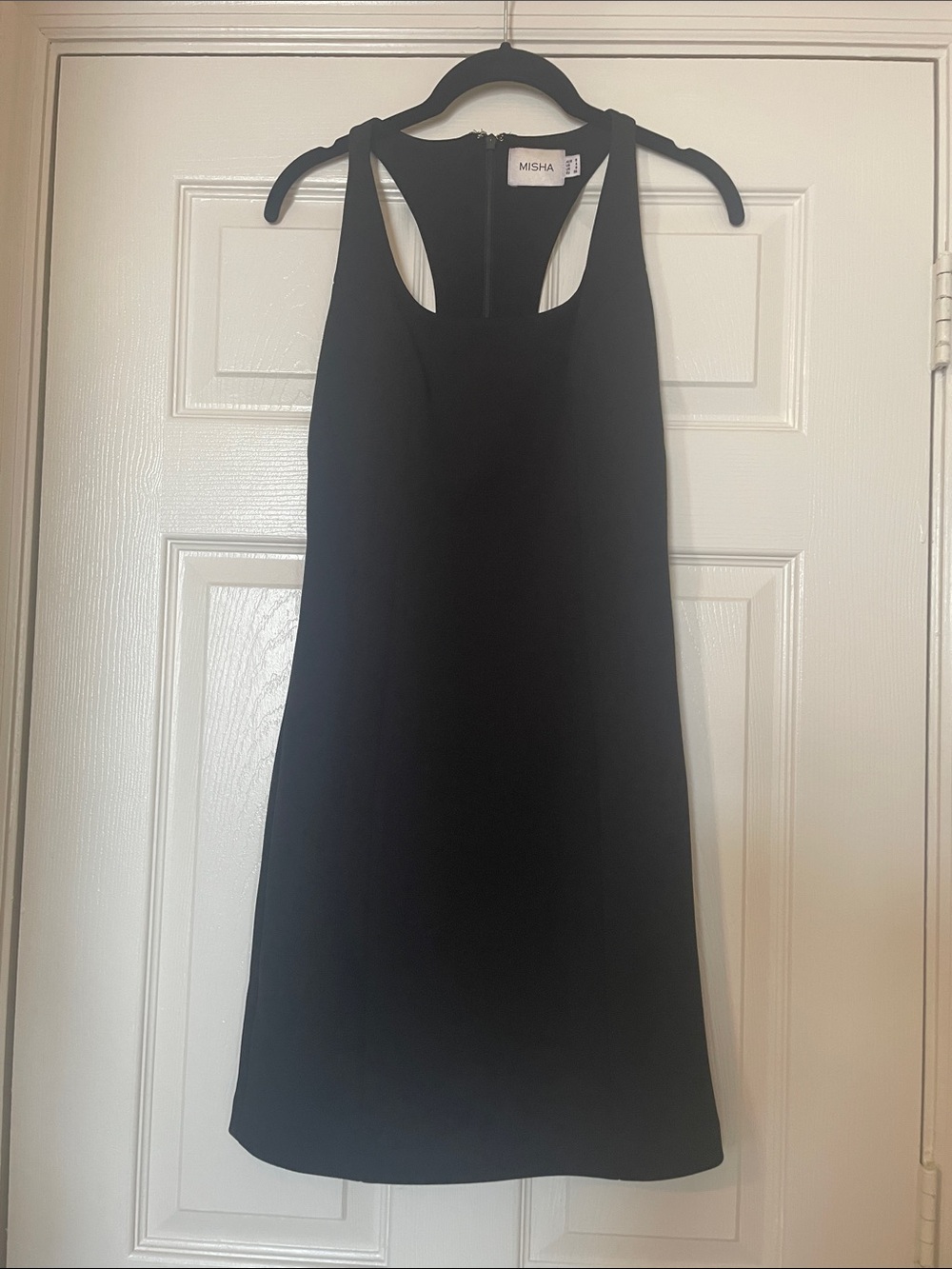 Misha Black Racerback Mini Dress